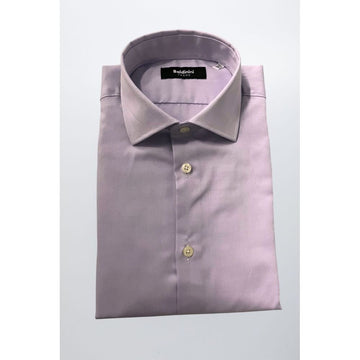 Purple Cotton Men Shirt