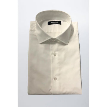White Cotton Men Shirt