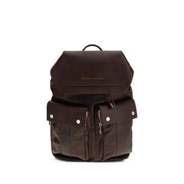 Brown Calf Leather Bos Taurus Backpack