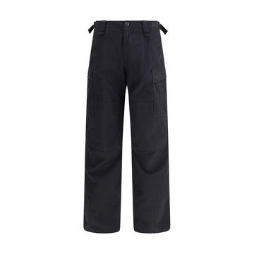 Black Cotton Cargo Pants