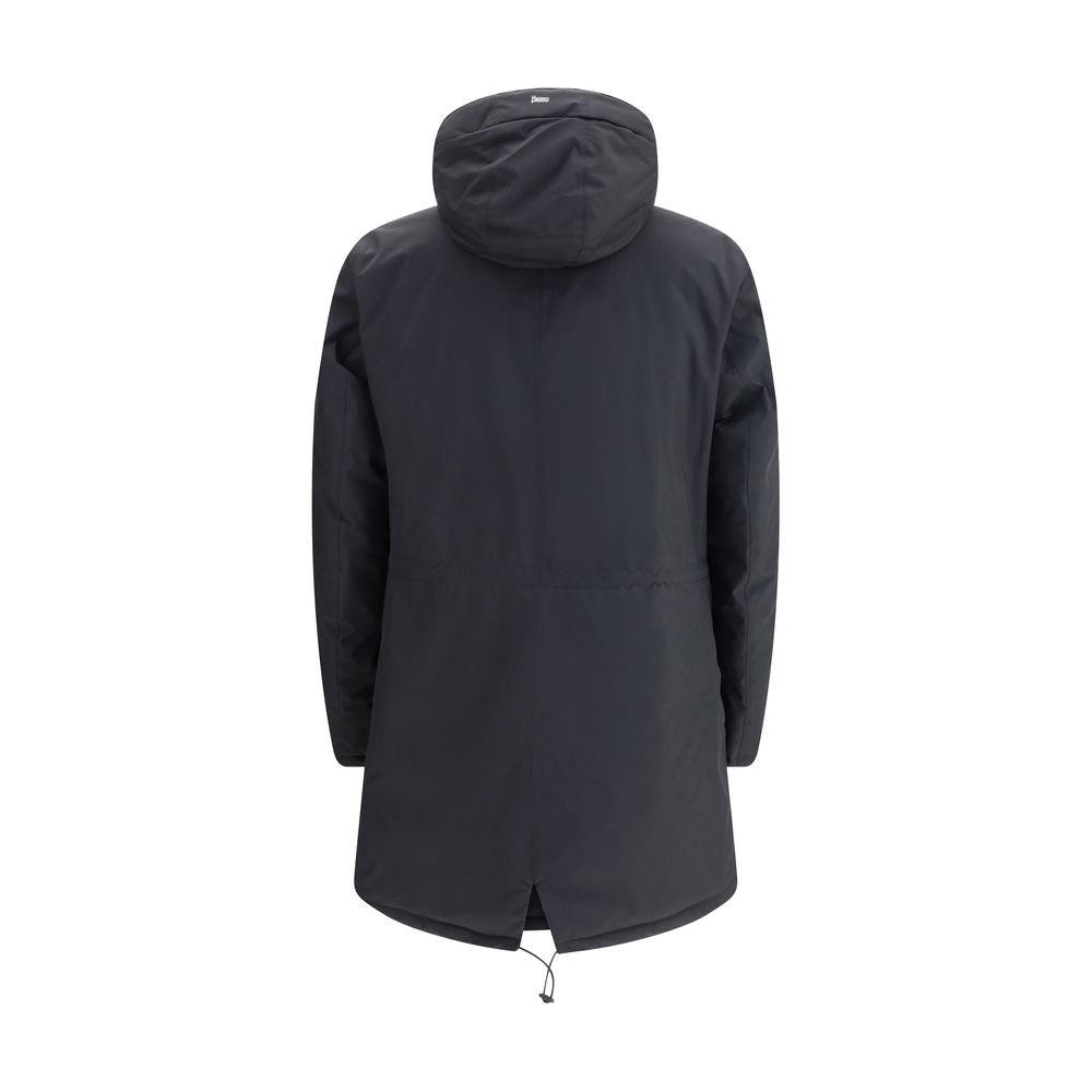 Black Polyester Parka