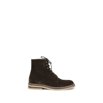Brown Calf Leather Bos Taurus Lace-Up Boots