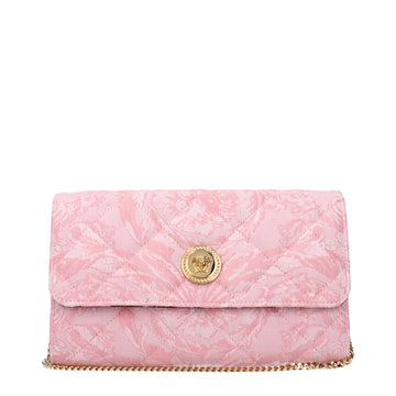 Pink Fabric Clutch Bag