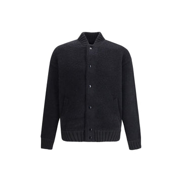 Black Merino Wool Bomber