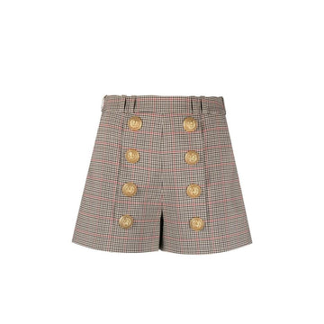 Beige Polyester Short And Mini Shorts