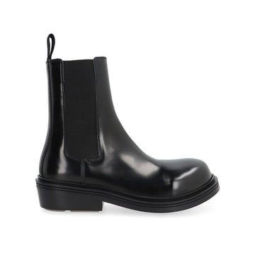 Black Calfskin Chelsea Boots