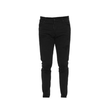 Black Cotton Skinny Jeans