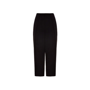 Black Viscose Casual Pants