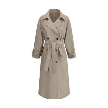 Beige Polyester Coat