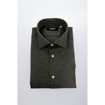 Gray Cotton Men Shirt