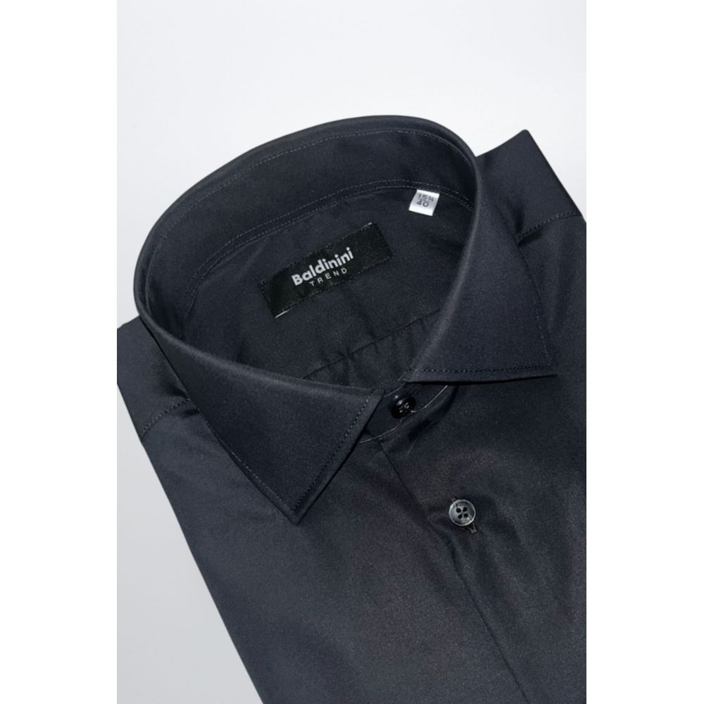 Black Cotton Men's Shirt