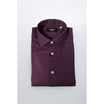 Purple Cotton Men Shirt