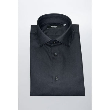 Black Cotton Men Shirt
