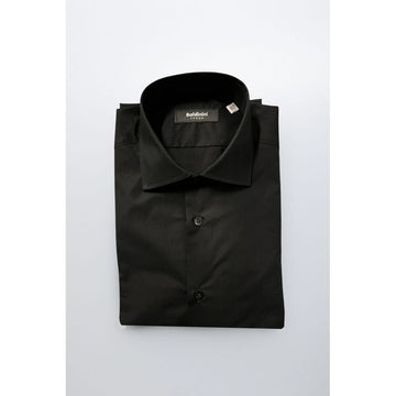 Black Cotton Men's Shirt