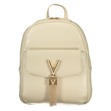 Beige Polyethylene Backpack