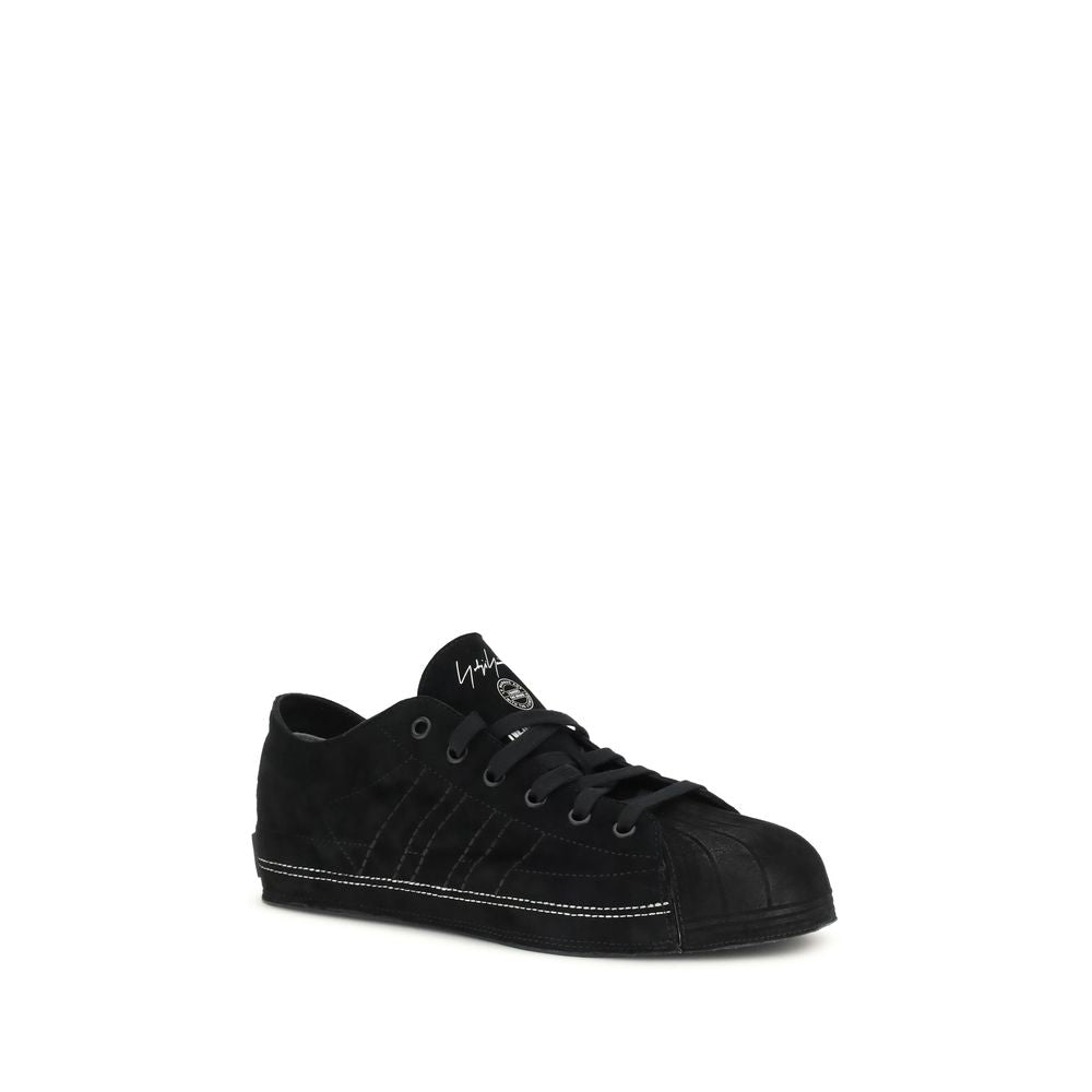 Black Leather Low Top Sneakers