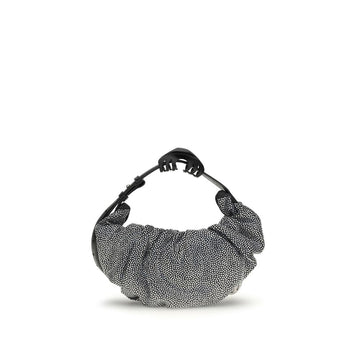 Silver Cotton Shoulder Bag