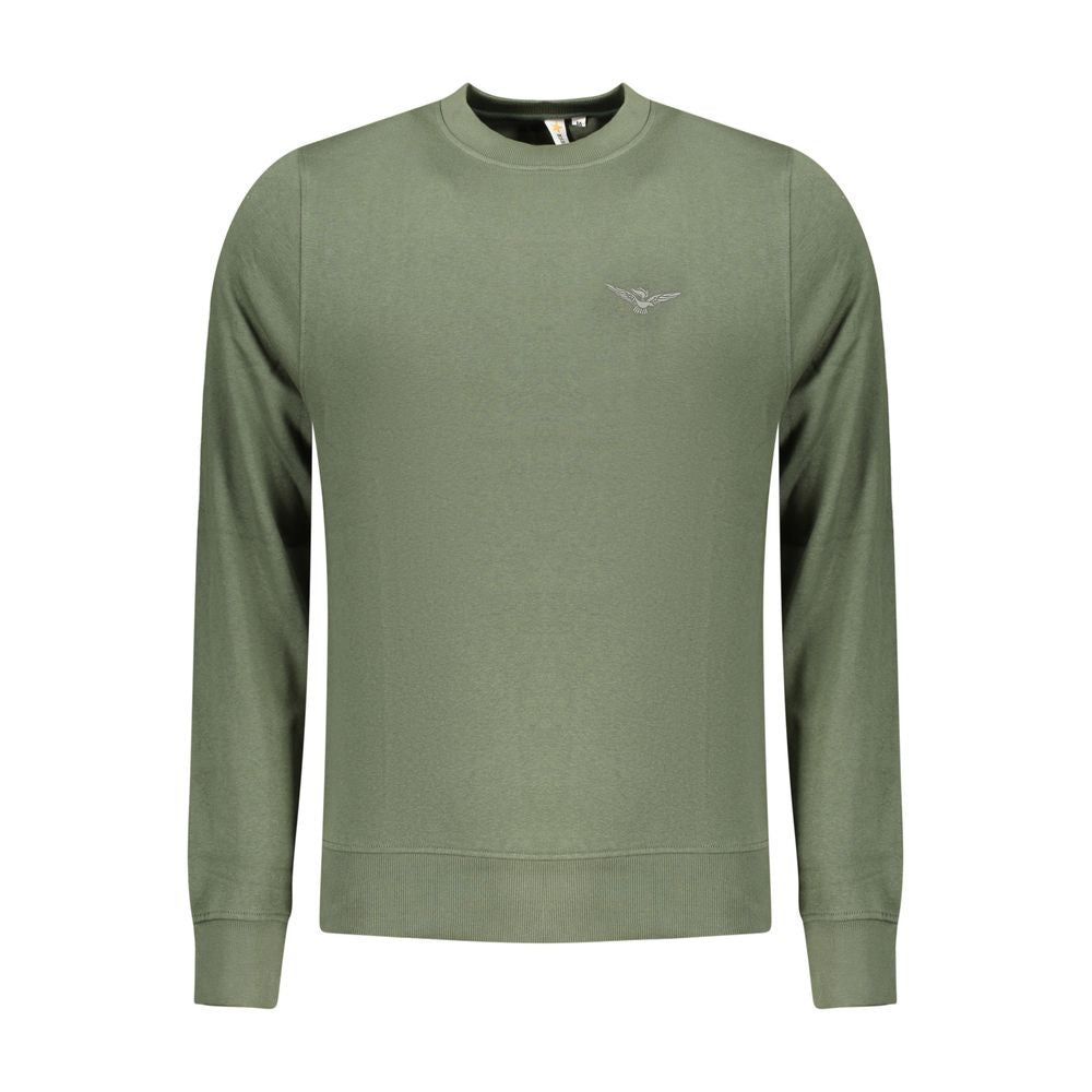 Green Cotton Men Sweater
