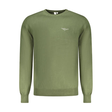 Green Cotton Men Sweater