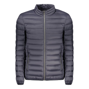 Blue Polyamide Men Jacket
