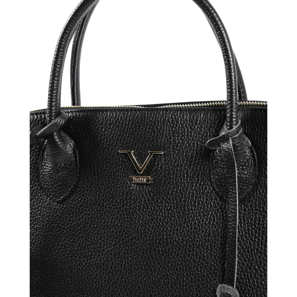 Black Leather Tote Bag