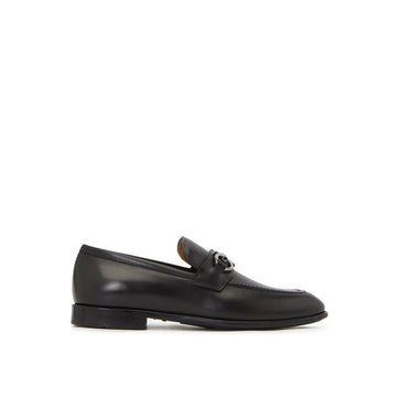 Black Calfskin Slip-On Loafers