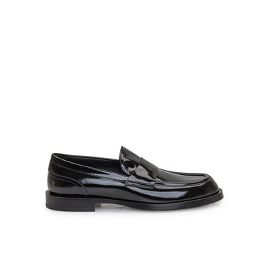 Black Calfskin Slip-On Loafers
