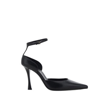 Black Lamb Leather High Heel Pumps