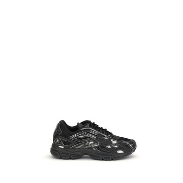 Black Polyethylene Athletic Sneakers