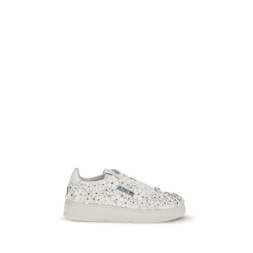 White Calf Leather Bos Taurus Low Top Sneakers