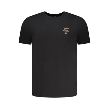 "Black Cotton Men Underwear Crew Neck Tee"