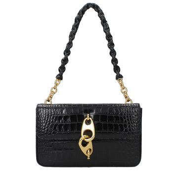 Black Leather Shoulder Bag