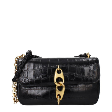 Black Leather Shoulder Bag