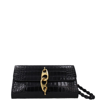 Black Leather Clutch Bag