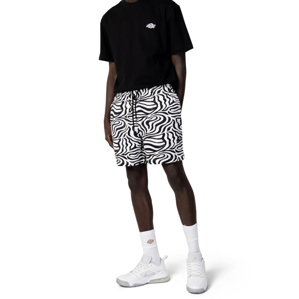Black And White Recycled Polyester Bermuda Shorts
