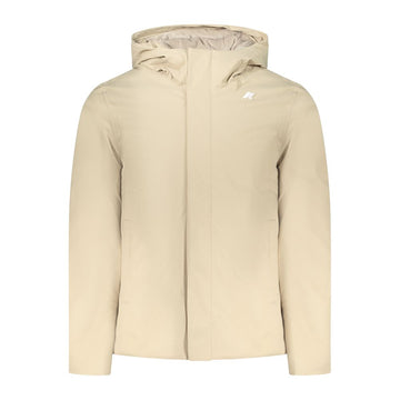 Beige Polyester Men Jacket